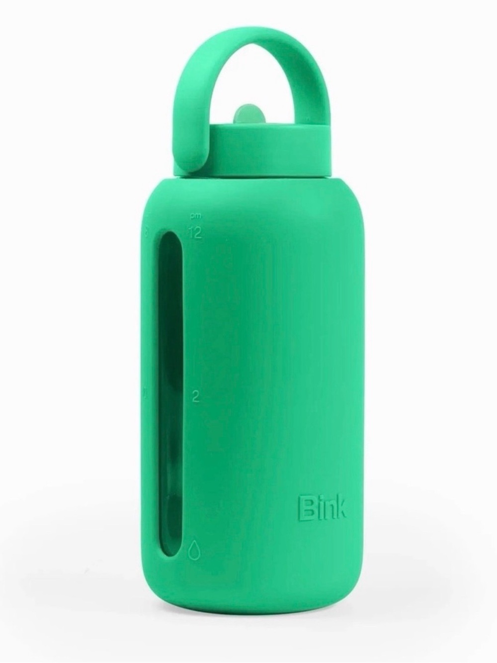 Bink Green Silicone Protective Water Bottle Sleeve with Carry Handle